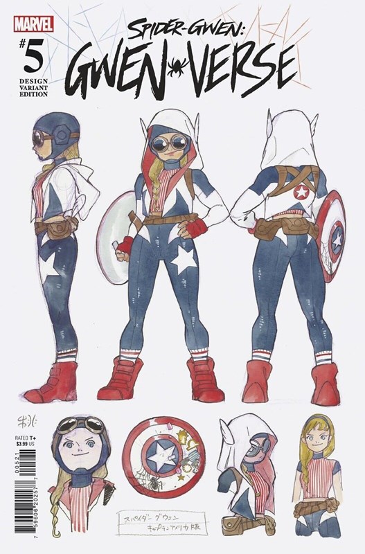 (Marvel) Cover for SPIDER-GWEN: GWENVERSE #5 Peach Momoko Design Incentive