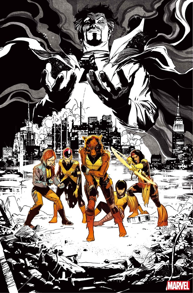 (Marvel) Cover for NEW MUTANTS: LETHAL LEGION #5 San Diego Comic Con 2023 Designing the X-Men Exclusive Javier Fernandez Color Focus Variant