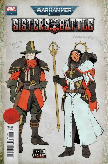 (Marvel) Cover for WARHAMMER 40,000: SISTERS OF BATTLE #5 Edgar Salazar Design Incentive Variant